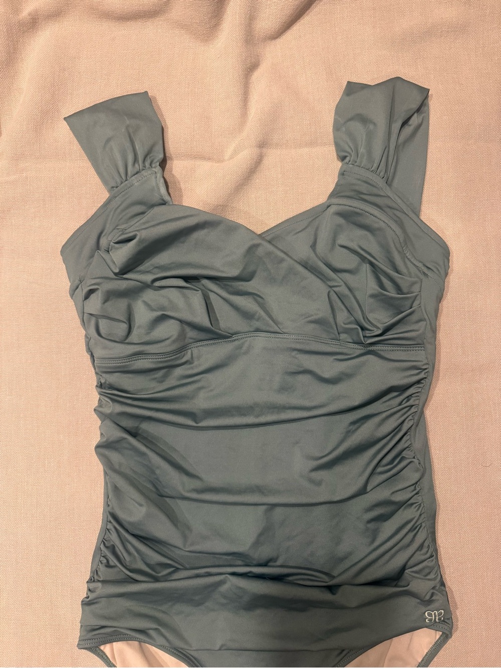 Albion Fit - Slate - Ruched - One Piece Swimsuit - Full Coverage - Large